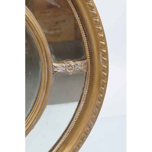 490 - 19TH-CENTURY GILT FRAMED OVER MANTLE MIRROR