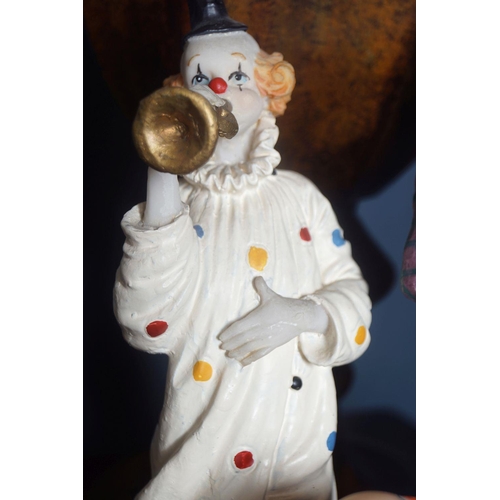 51 - GROUP OF FOUR CLOWN FIGURINES