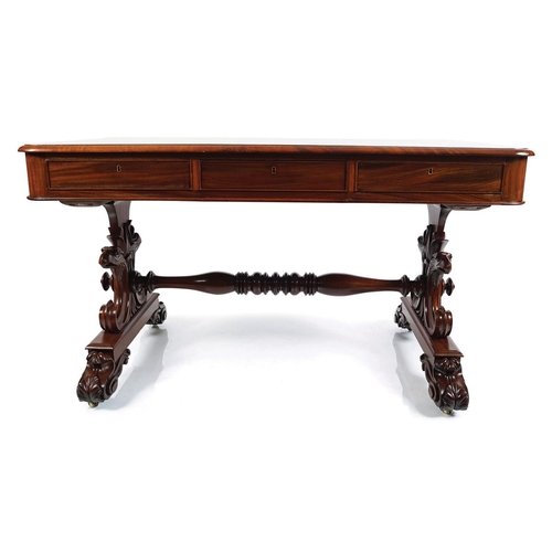 512 - WILLIAM IV PERIOD MAHOGANY LIBRARY TABLE