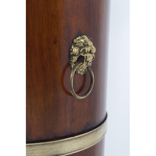 536 - 19TH-CENTURY MAHOGANY AND BRASS-BOUND STICK STAND