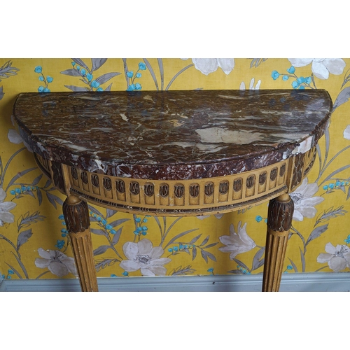 544 - PAIR OF REGENCY PARCEL GILT CONSOLE TABLES