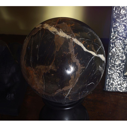 56 - GRAND TOUR GRAINED BRECCIA MARBLE LIBRARY SPHERE