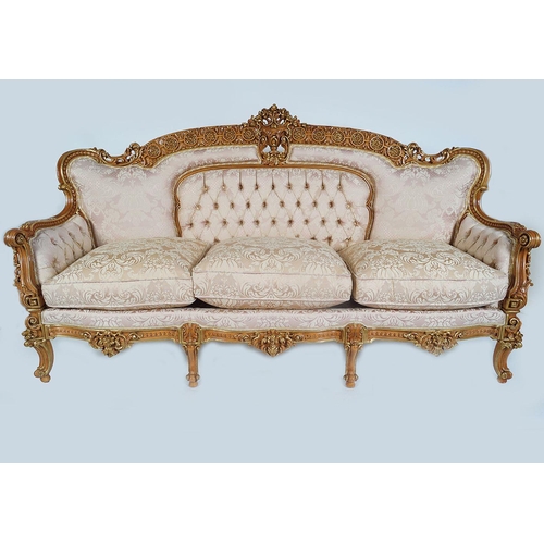 63 - ROCOCO PARCEL GILT SETTEE