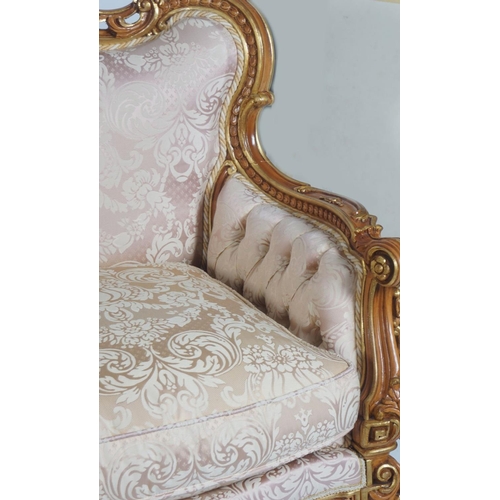 63 - ROCOCO PARCEL GILT SETTEE