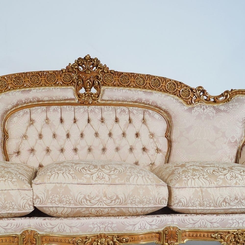 63 - ROCOCO PARCEL GILT SETTEE