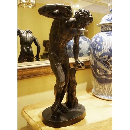 66 - BRONZE CLASSICAL FIGURE OF A DISCUS THROWER