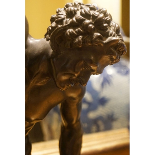 66 - BRONZE CLASSICAL FIGURE OF A DISCUS THROWER