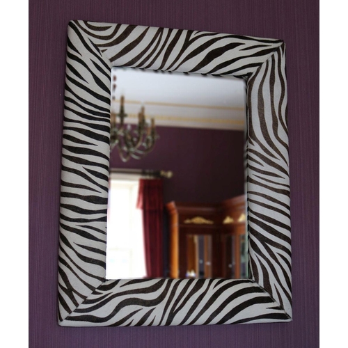 81 - ZEBRA SKINNED MIRROR