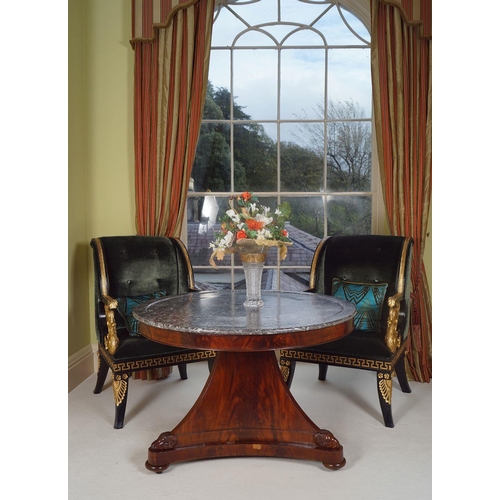 94 - FRENCH EMPIRE MAHOGANY GUERIDON CENTRE TABLE