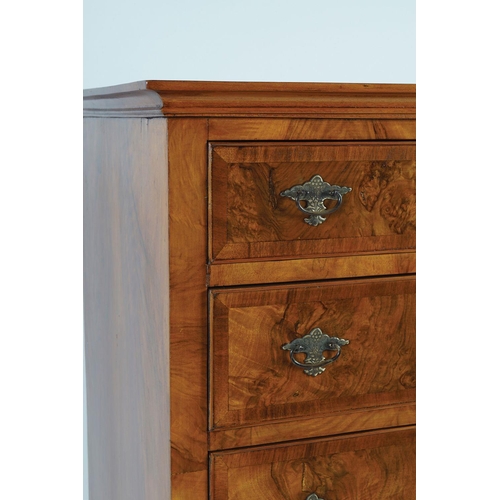 119 - EDWARDIAN BURR WALNUT TALLBOY