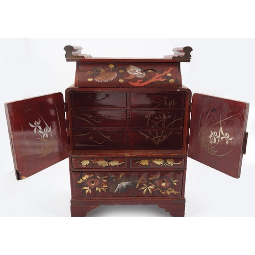 125 - JAPANESE LACQUERED COLLECTOR'S CABINET