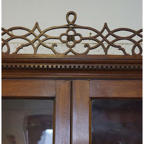 131 - 18TH-CENTURY MAHOGANY CHIPPENDALE BOOKCASE