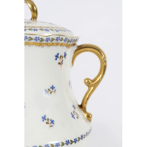 148 - LIMOGES PORCELAIN CREAM JUG AND SUGAR BOWL