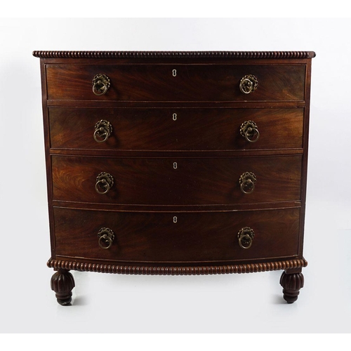 164 - REGENCY MAHOGANY BOW FRONT CHEST