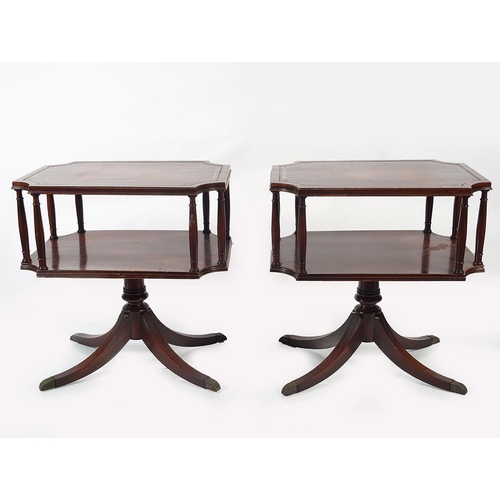 173 - PAIR REGENCY STYLE MAHOGANY LIBRARY TABLES