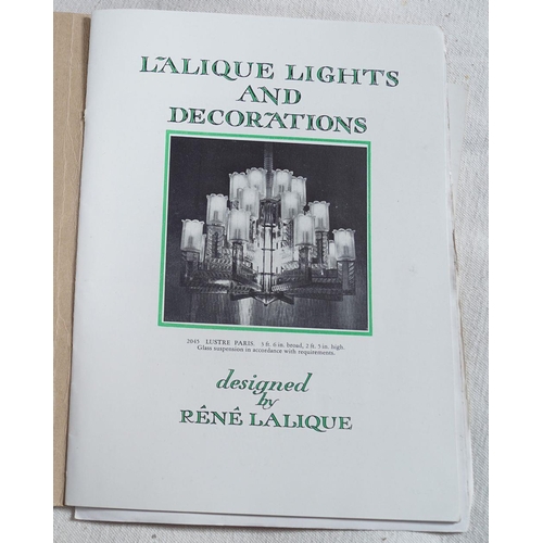 38 - ILLUSTRATED LALIQUE CRYSTAL LIGHTING  CATALOGUE