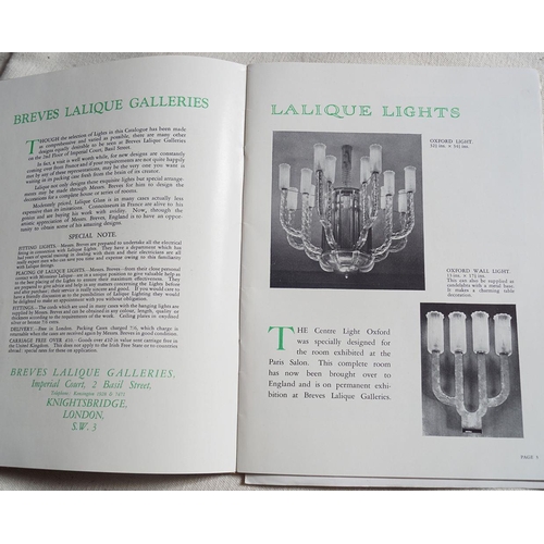 38 - ILLUSTRATED LALIQUE CRYSTAL LIGHTING  CATALOGUE