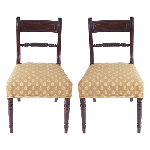 50 - PAIR OF REGENCY PERIOD MAHOGANY  CHAIRS