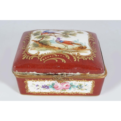 55 - 19TH-CENTURY FRENCH ORMOLU AND PORCELAIN CASKET