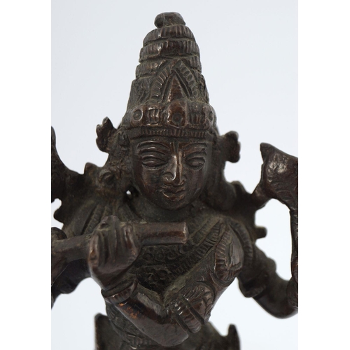 73 - 18TH-CENTURY INDIAN BRONZE DEITY