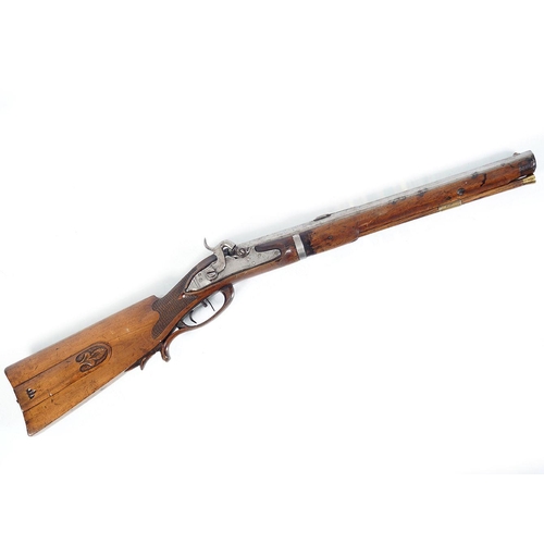 8 - 19TH-CENTURY PERCUSSION RIFLE