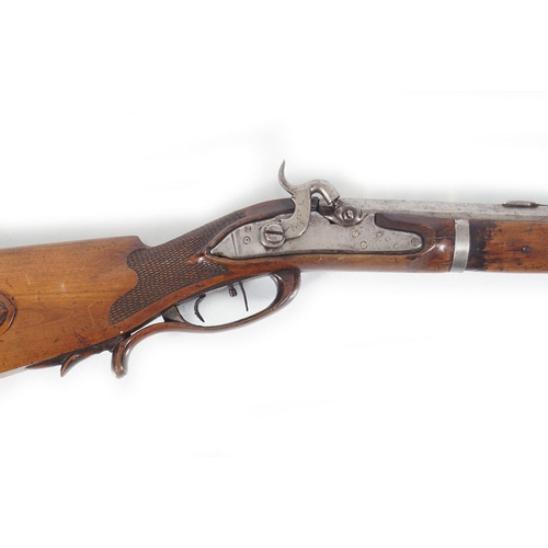 8 - 19TH-CENTURY PERCUSSION RIFLE