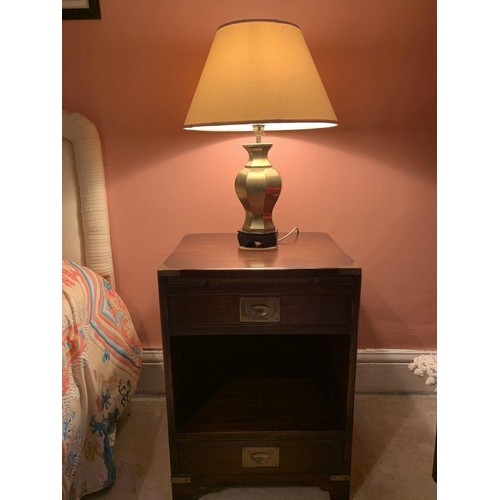 2 - PAIR OF BRASS TABLE LAMPS