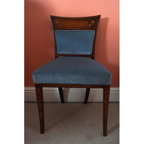 4 - PAIR OF 18TH-CENTURY DUTCH MARQUETRY CHAIRS