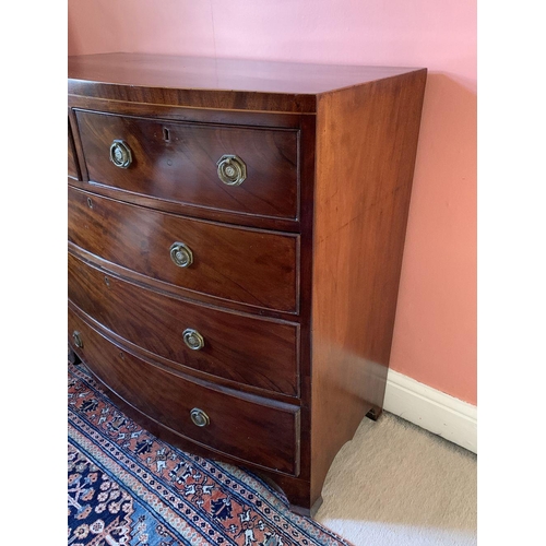 43 - GEORGE III MAHOGANY AND INLAID CHEST