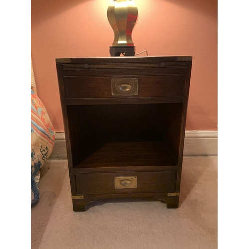 8 - PAIR OF MAHOGANY CAMPAIGN CHESTS