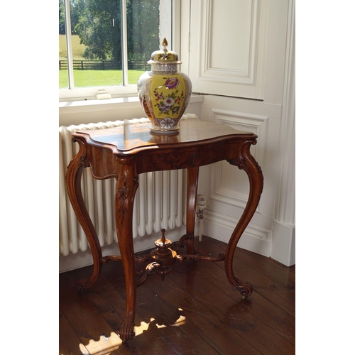12 - 19TH-CENTURY WALNUT SIDE TABLE