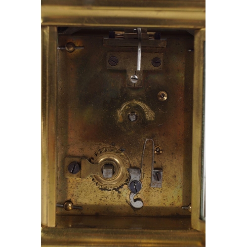 127 - FRENCH BRASS CASED CARRIAGE CLOCK