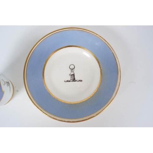 139 - 18TH-CENTURY PORCELAIN PARCEL GILT CUP AND SAUCER