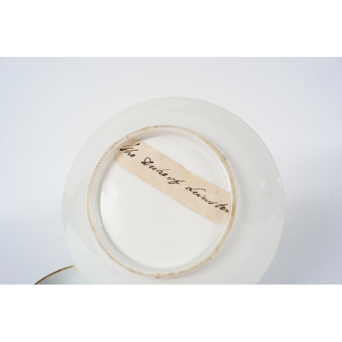 139 - 18TH-CENTURY PORCELAIN PARCEL GILT CUP AND SAUCER