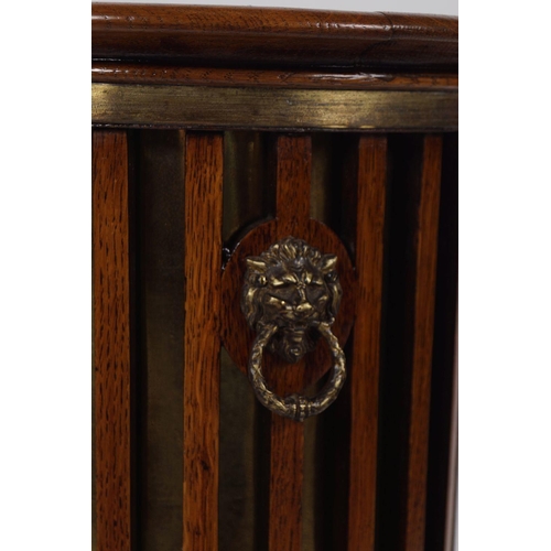 14 - EDWARDIAN BRASS BOUND STICK STAND