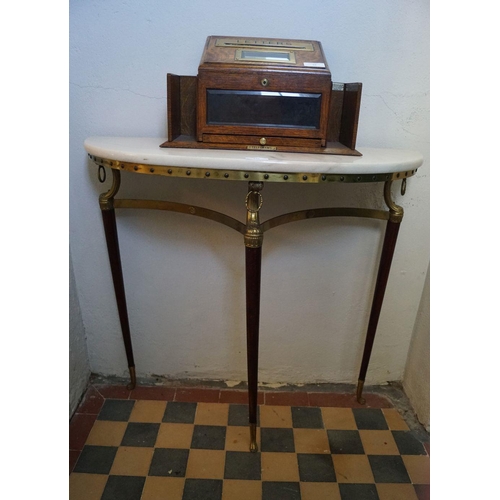 144 - REGENCY STYLE MAHOGANY CONSOLE TABLE