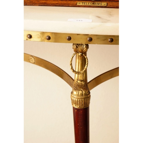 144 - REGENCY STYLE MAHOGANY CONSOLE TABLE