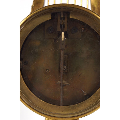 155 - FRENCH EMPIRE ORMOLU PILLAR CLOCK