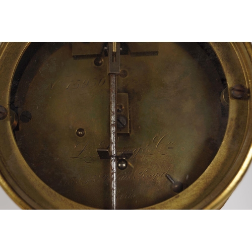 155 - FRENCH EMPIRE ORMOLU PILLAR CLOCK