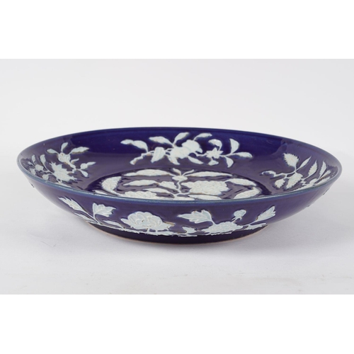 161 - LARGE CHINESE QING BLUE AND WHITE CHARGER
