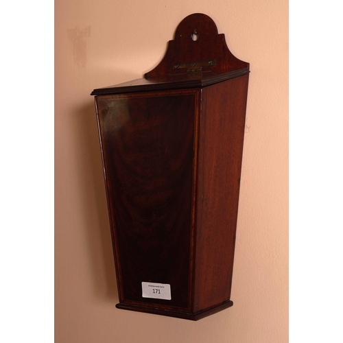 171 - EDWARDIAN MAHOGANY HANGING BOX
