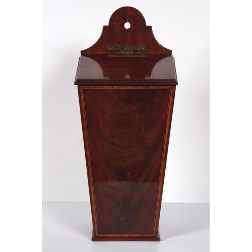 171 - EDWARDIAN MAHOGANY HANGING BOX