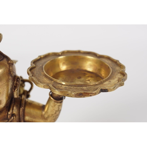 172 - CHINESE QING GILT BRONZE FIGURE