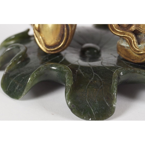 172 - CHINESE QING GILT BRONZE FIGURE
