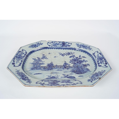 174 - 18TH-CENTURY CHINESE BLUE AND WHITE PLATTER