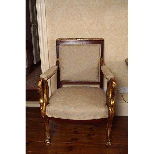 20 - PAIR OF FRENCH EMPIRE ARMCHAIRS