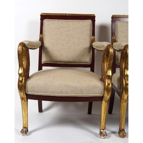 20 - PAIR OF FRENCH EMPIRE ARMCHAIRS