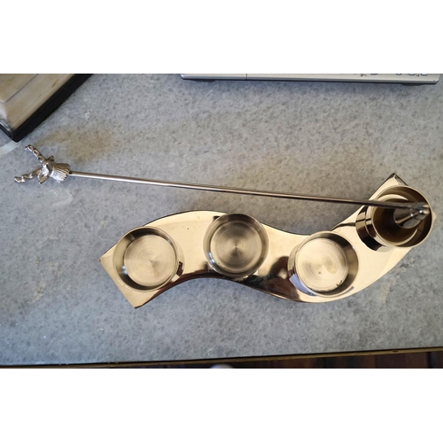 364 - SILVER PLATED CANDLE STAND