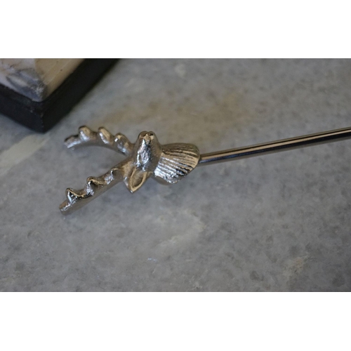 364 - SILVER PLATED CANDLE STAND