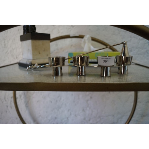 364 - SILVER PLATED CANDLE STAND